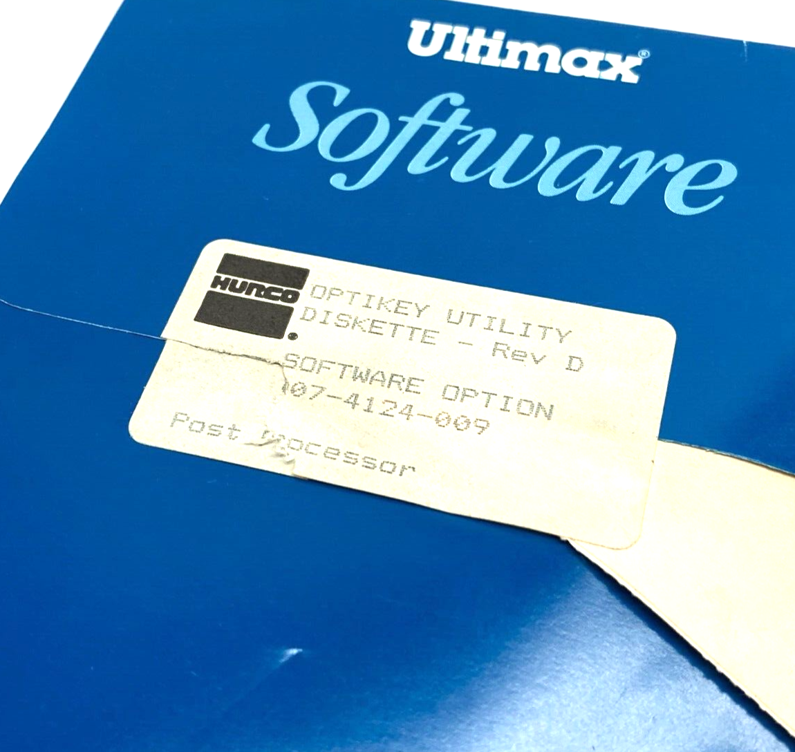 Hurco Ultimax 007-4124-009 Rev. D Optikey Utility Diskette Post Processor - Maverick Industrial Sales