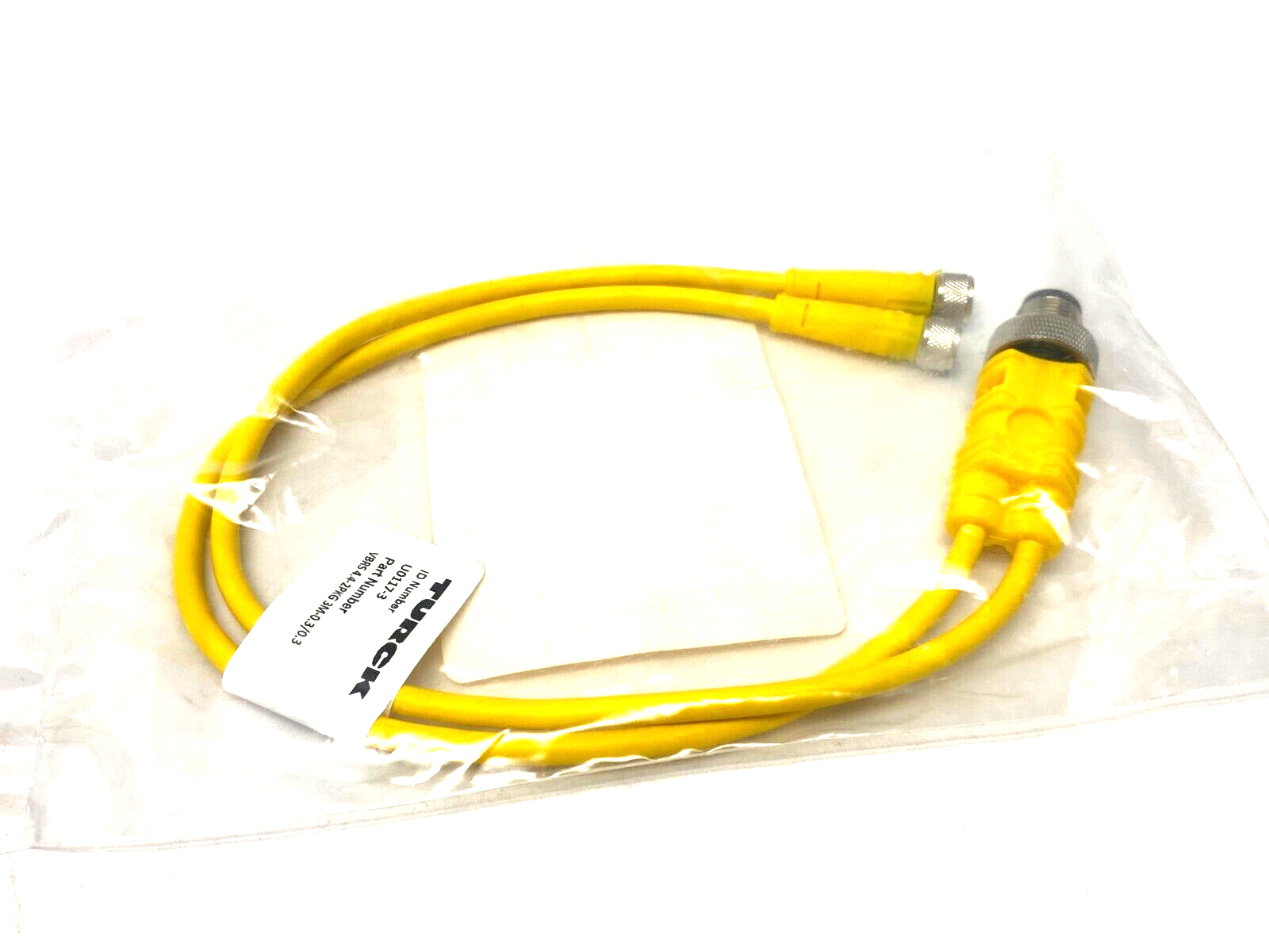 Turck VBRS 4.4-2PKG 3M-0.3/0.3 Molded Twin Junction Cable, U0117-3 - Maverick Industrial Sales
