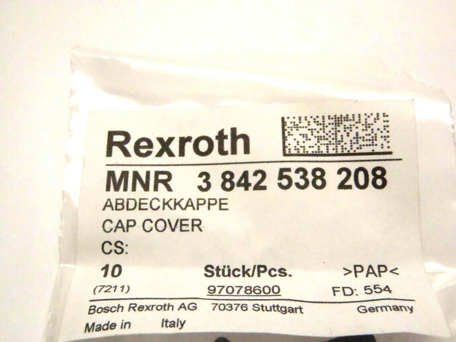 Bosch Rexroth 3 842 538 208 Cap Cover BAG OF 8 - Maverick Industrial Sales