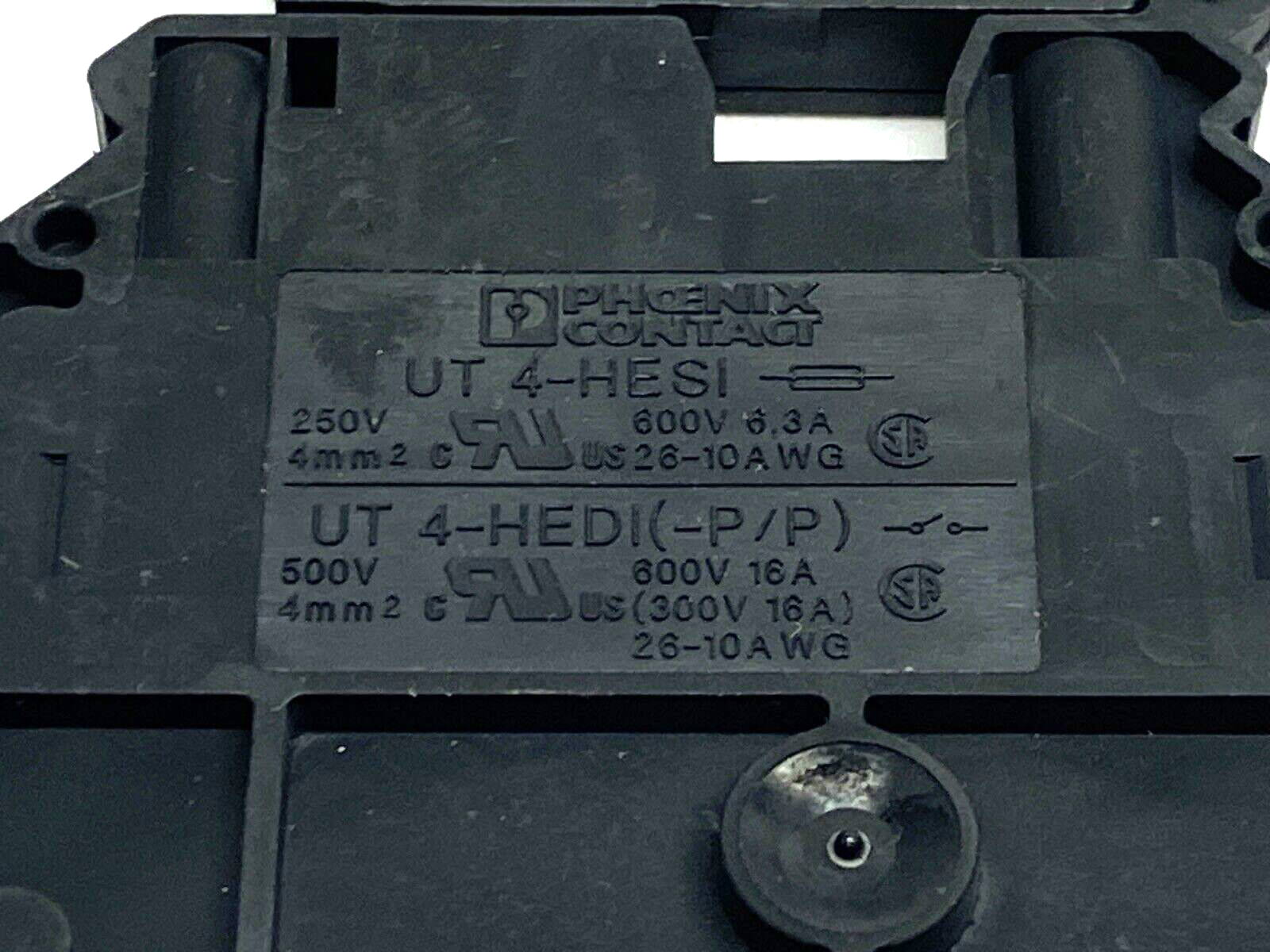 Phoenix Contact UT 4-HESI 5X20 Fuse Modular Terminal Block 3046032 LOT OF 4 - Used - Maverick Industrial Sales