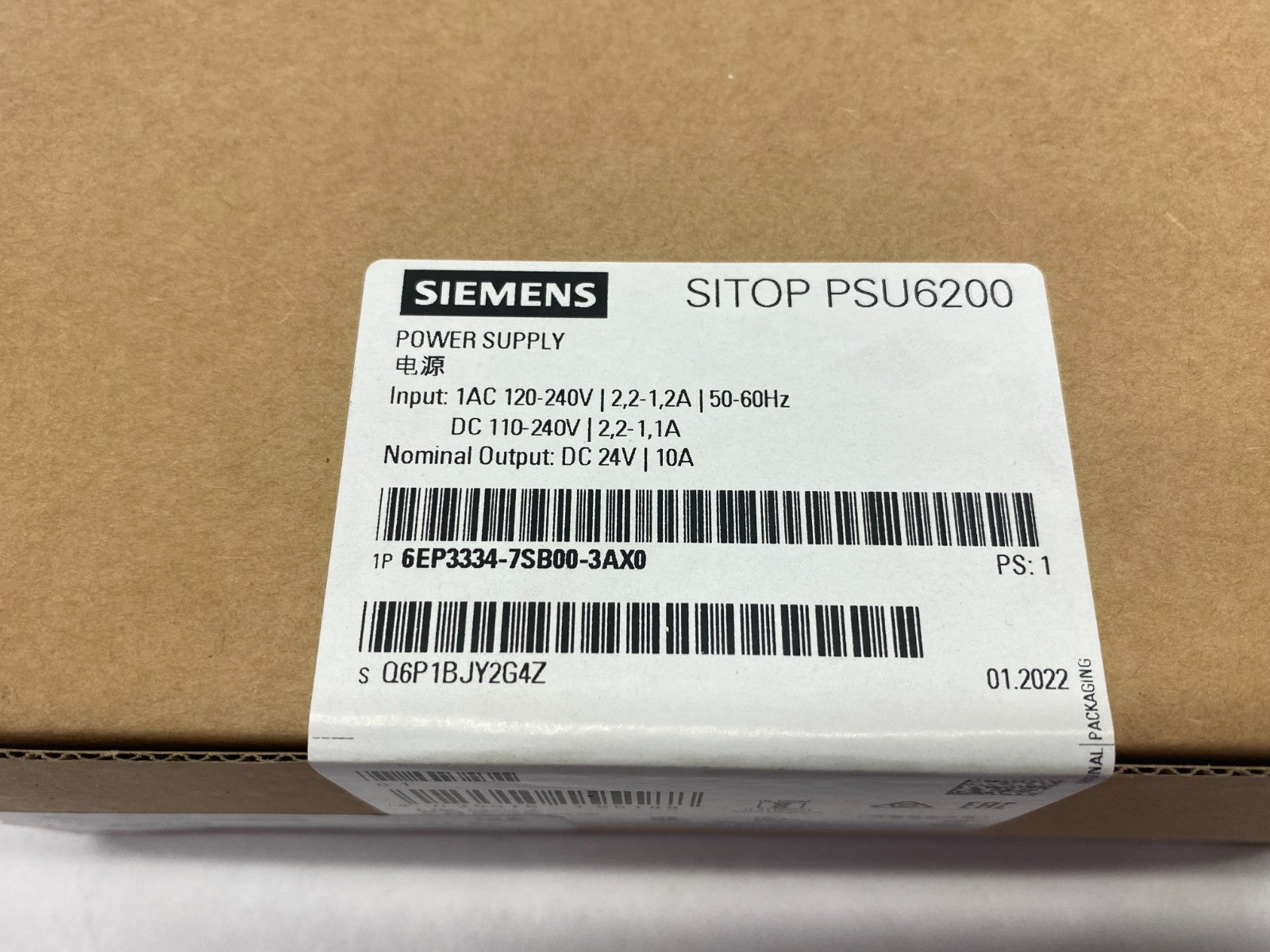 Siemens 6EP3334-7SB00-3AX0 SITOP PSU6200 Stabalized Power Supply 24 V/ 10 A - Maverick Industrial Sales