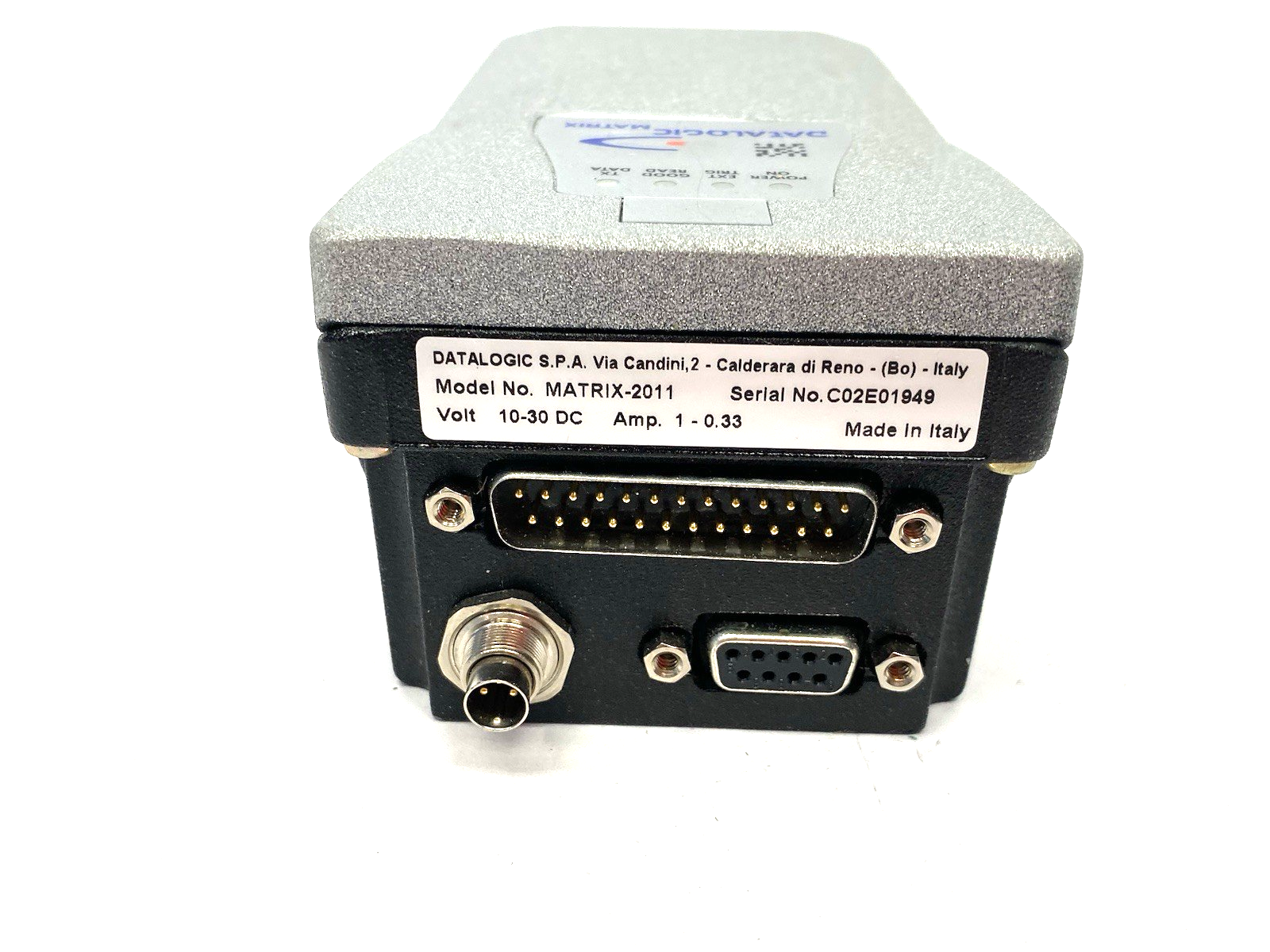 Datalogic MATRIX-2011 Fixed Line Low-Density Code Reader 10-30VDC 1-0.33A - Maverick Industrial Sales