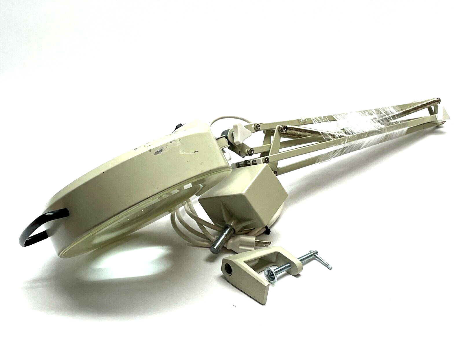 Luminaire LTS120-30-WHITE Swing Arm Clamp on Fluorescent Magnifying Task Light - Maverick Industrial Sales