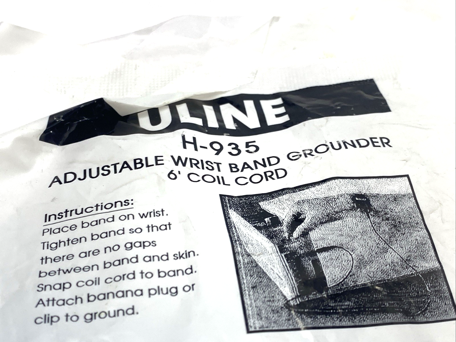 Uline H-935 Fabric Wrist Strap Grounder, Deluxe, 6' Cord LOT OF 3 - Maverick Industrial Sales