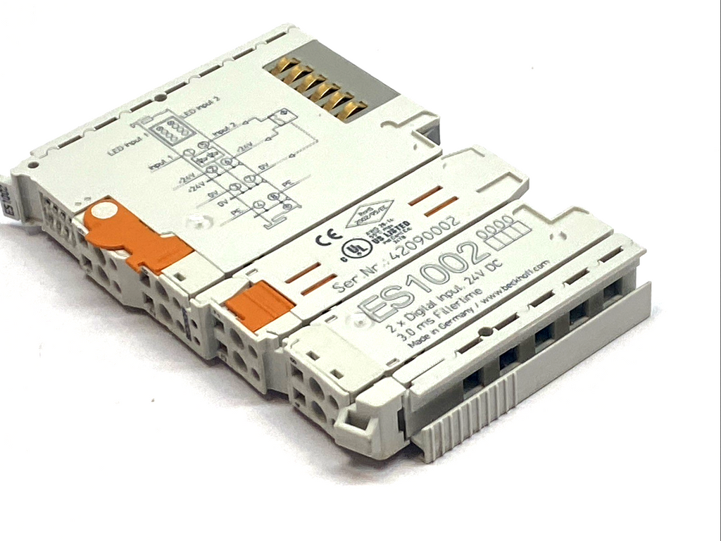 ES1002 | Beckhoff EtherCAT 2‑Channel Digital Input 24 VDC 3ms Pluggabl