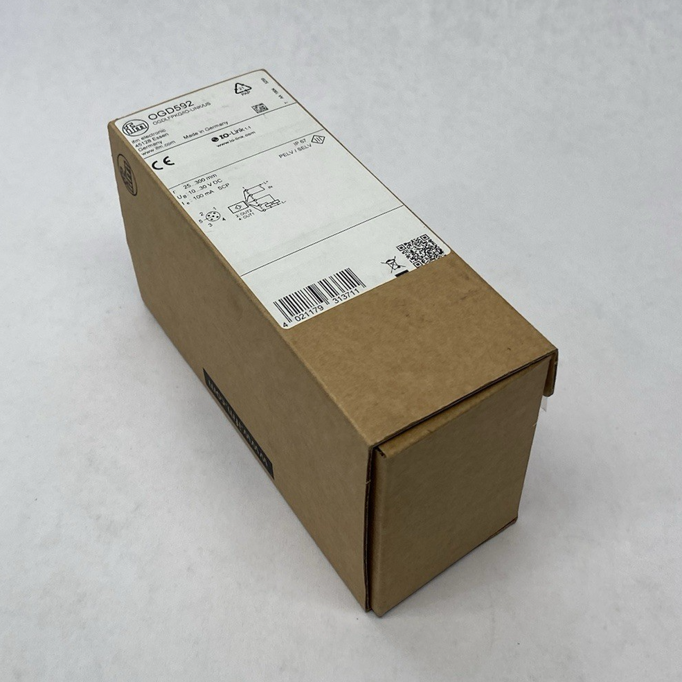 Ifm OGD592 Laser Distance Sensor Rectangular, M18 House OGDLFPKG/IO-LINK/US - Maverick Industrial Sales