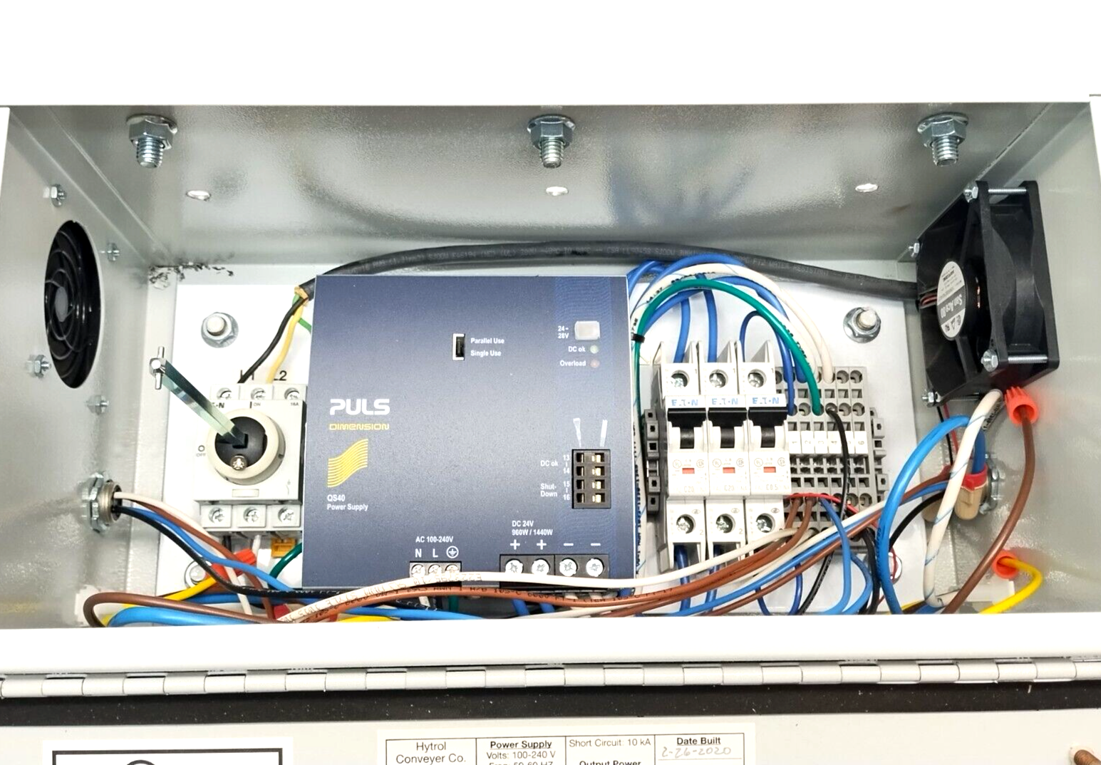 Hytrol EB-000004 Power Supply Box For Belt-Over Accumulating Conveyor 40A 115VAC - Maverick Industrial Sales