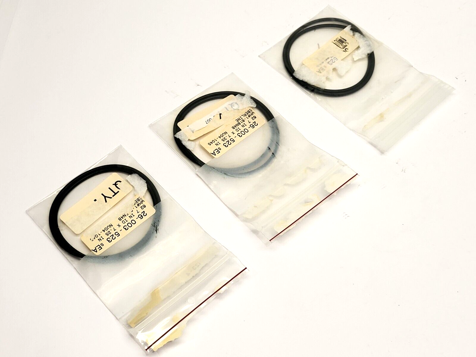 Eberline 26-003-523 O-Ring 7" x 7.25" LOT OF 3 - Maverick Industrial Sales