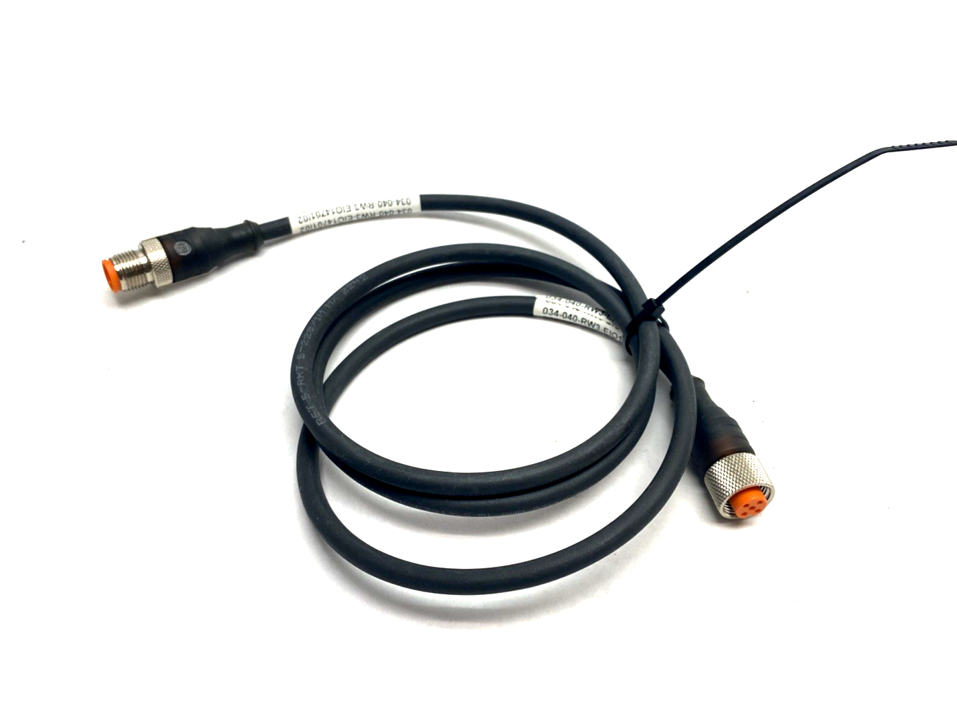 Lumberg RST 5-RKT 5-228/1 M Cordset M12 5-Pin Male To Female 1m 12020 LOT OF 2 - Maverick Industrial Sales