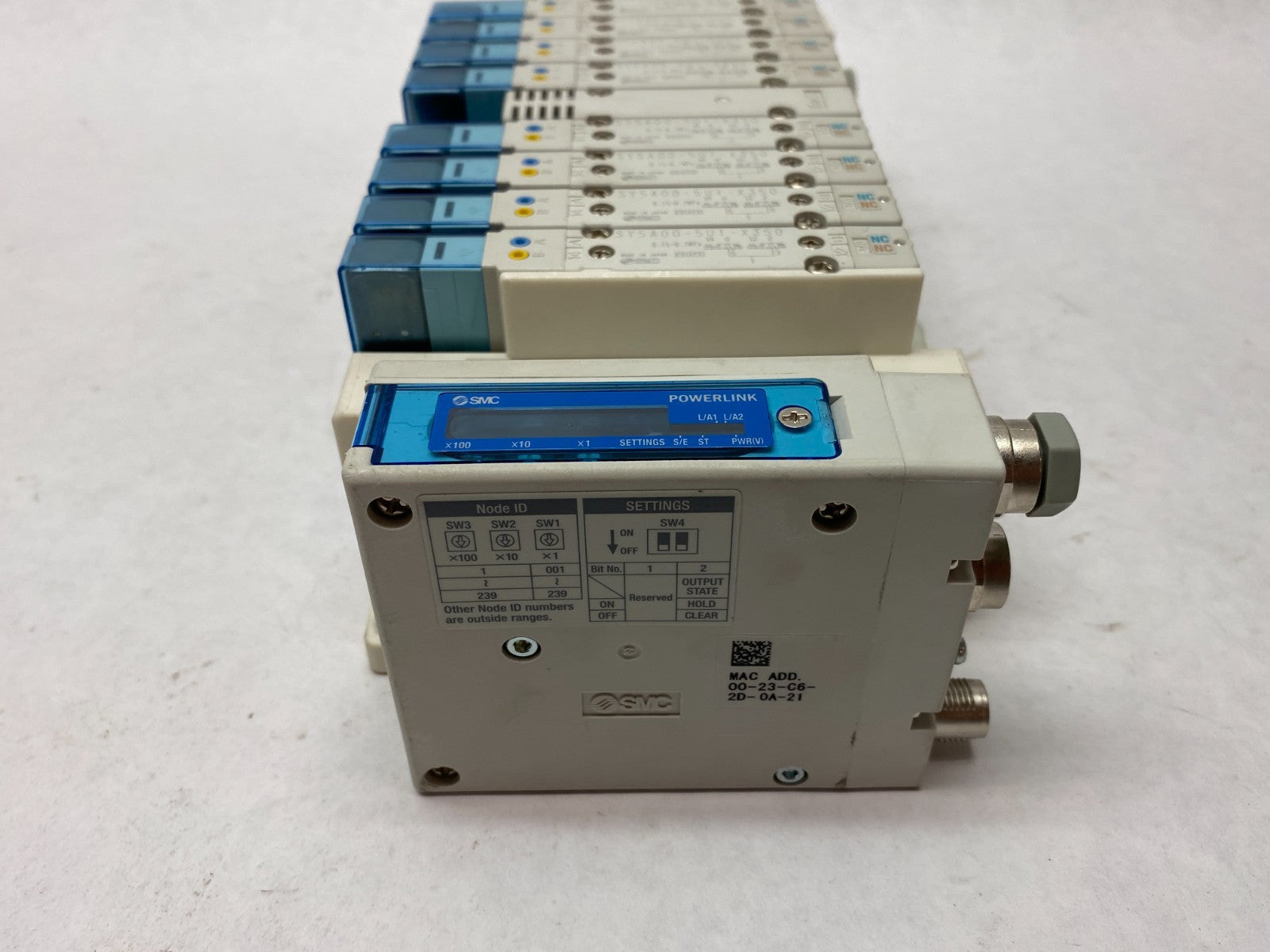 SMC SS5Y5-12SGAN-10U Ethernet POWERLNK Manifold Assembly, SY5A00-5U1-X350 Valves - Maverick Industrial Sales