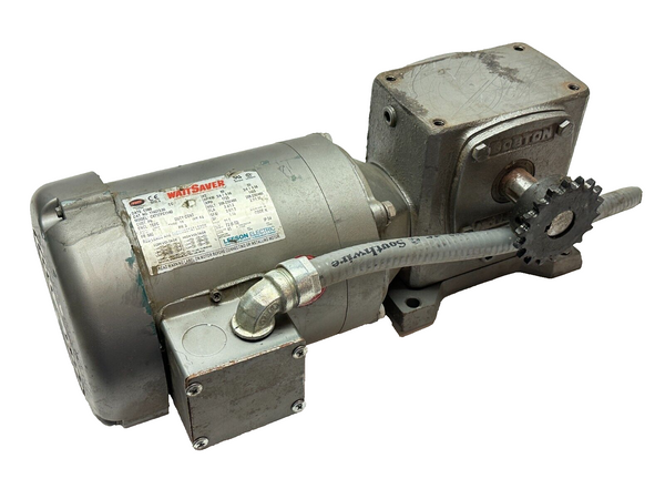 Boston Gear F721A30KB5G Speed Reducer w/ Leeson 114213.00 Motor Conveyor Drive - Maverick Industrial Sales