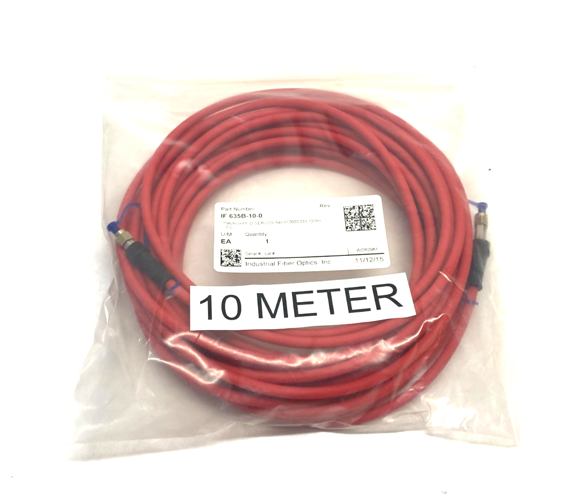 Industrial Fiber Optics IF 635B-10-0 Patchcord F/O SERCOS 84C01000S333 10.0m - Maverick Industrial Sales