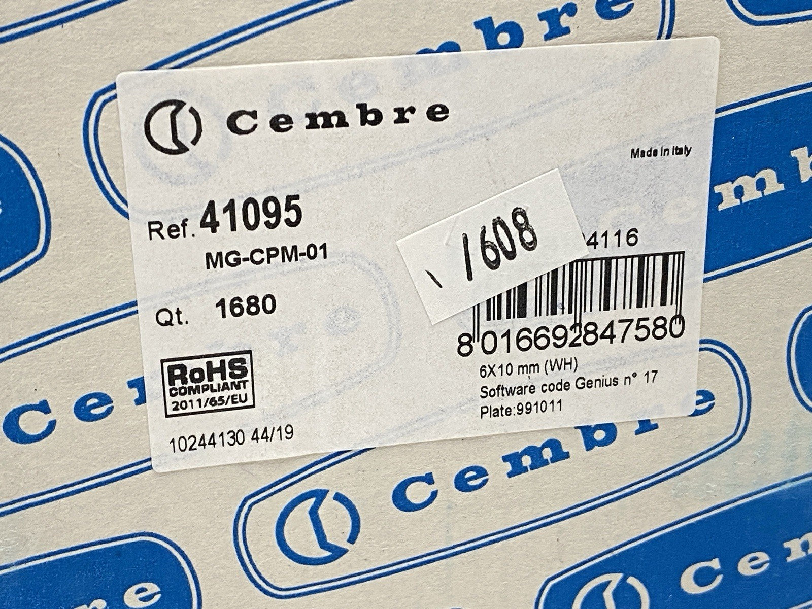 Cembre 41095 Terminal Marker Tags MG-CPM-01 PKG OF 1680 - Maverick Industrial Sales