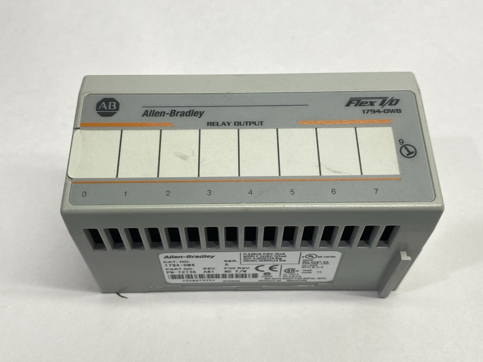 Allen Bradley 1794-OW8 Output Module Flex w/ 1794-TBNF Terminal Base 96176674 - Maverick Industrial Sales