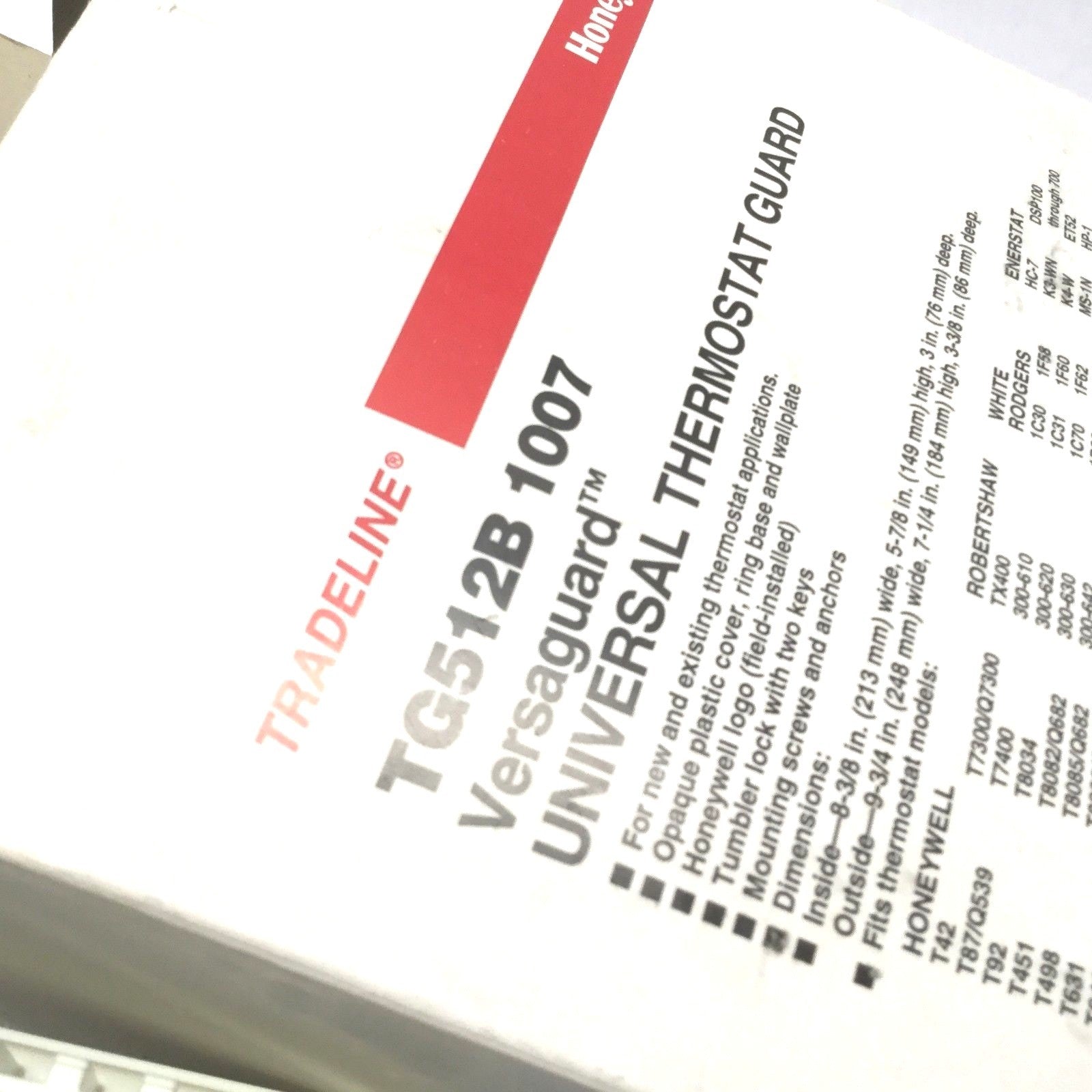 Honeywell Tradeline TG512B 1007 Versaguard Universal Thermostat Guard - New – Open box - Maverick Industrial Sales