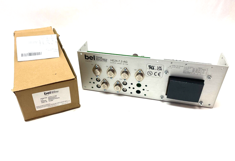 Bel Power Solutions HE24-7.2-AG Linear Power Supply AC DC Converter 24V 7.2A - Maverick Industrial Sales