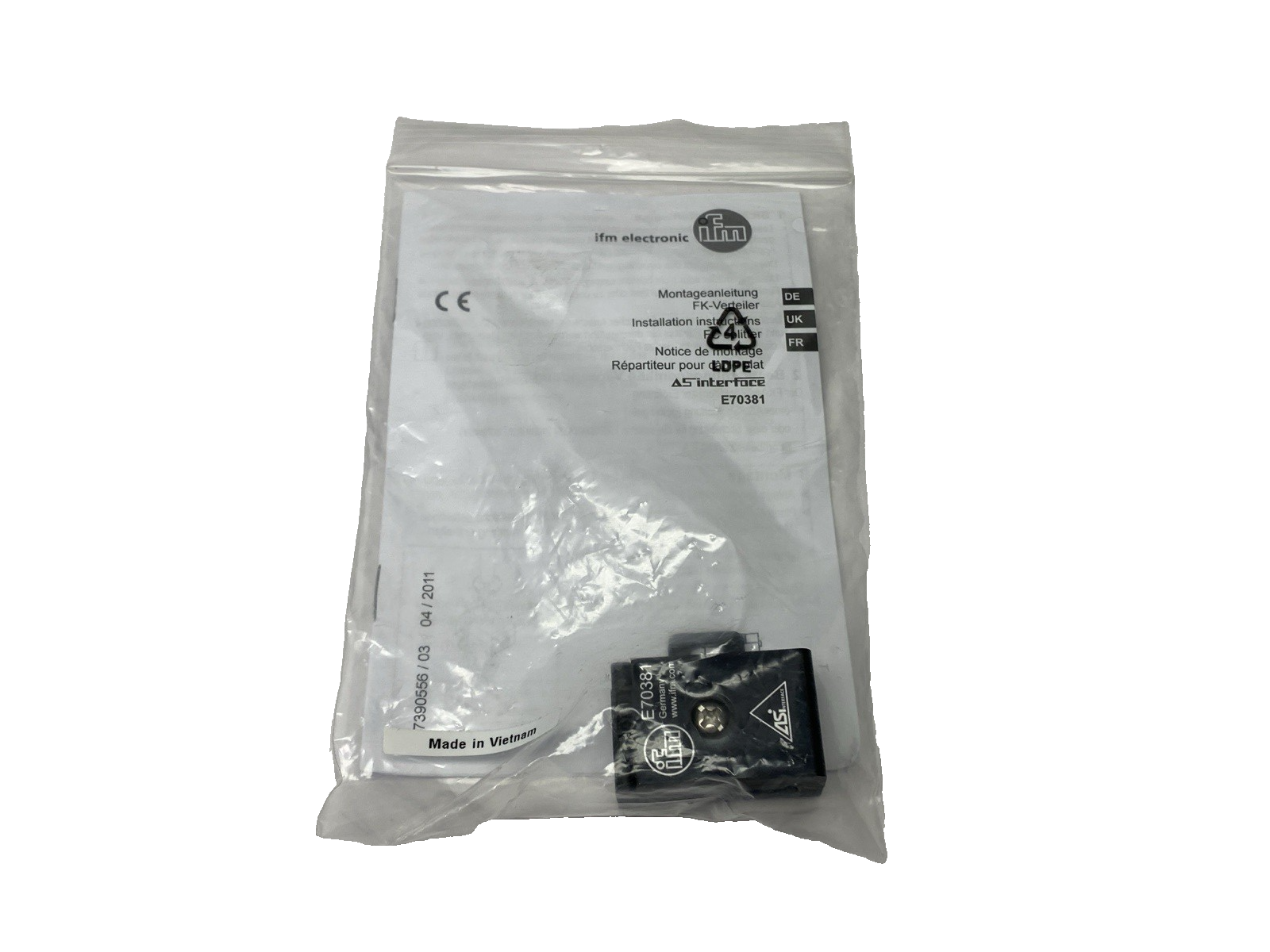 E70381 | ifm AS-Interface Flat Cable Splitter - New - Maverick Industrial Sales