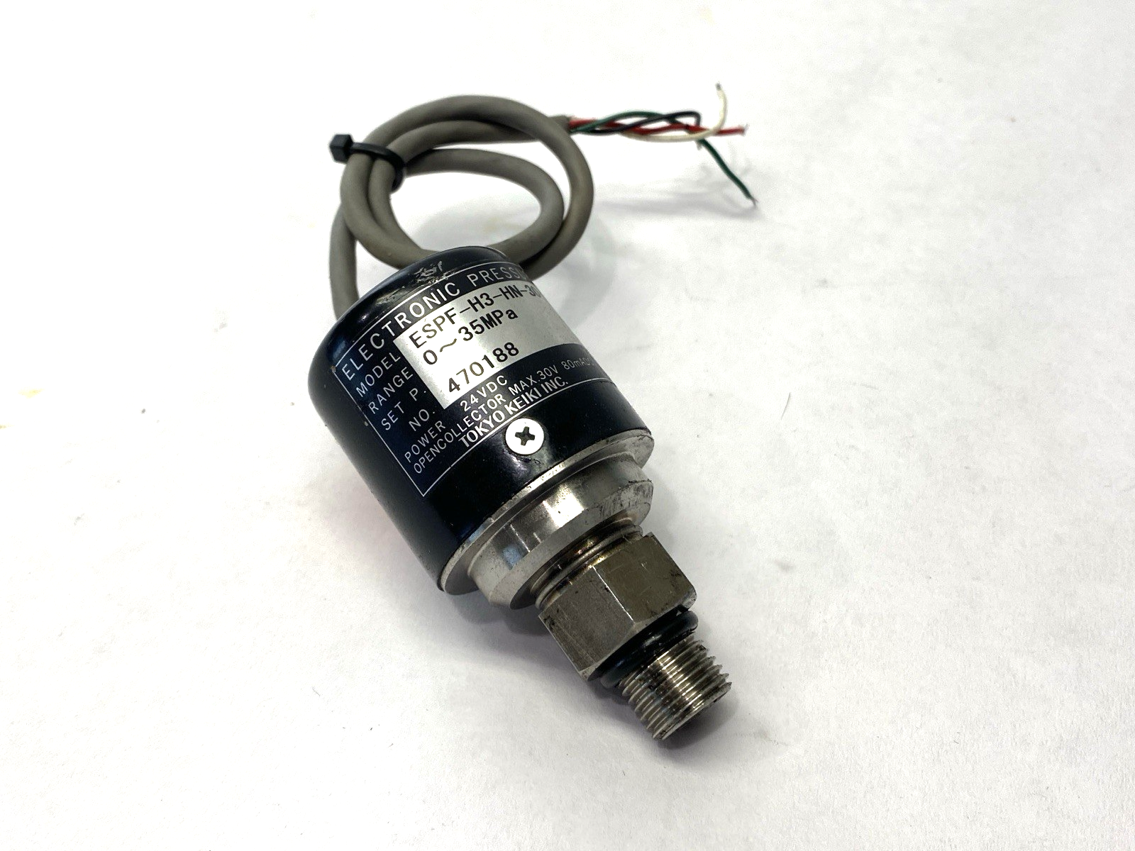 Tokyo Keiki ESPF-H3-HN-30 Electronic Pressure Switch 0-35MPa 24VDC SHORT LEAD - Maverick Industrial Sales