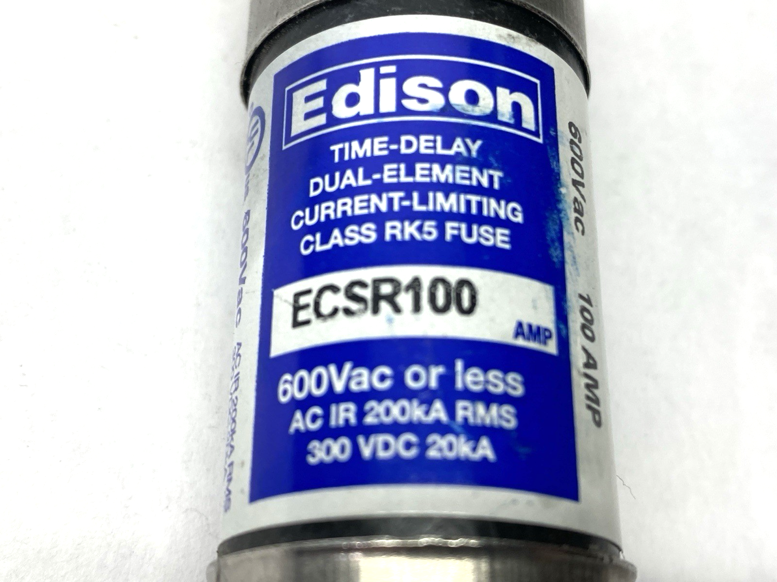 Edison ECSR100 Time Delay Dual Element Fuse Class RK5 600VAC 100A - Maverick Industrial Sales