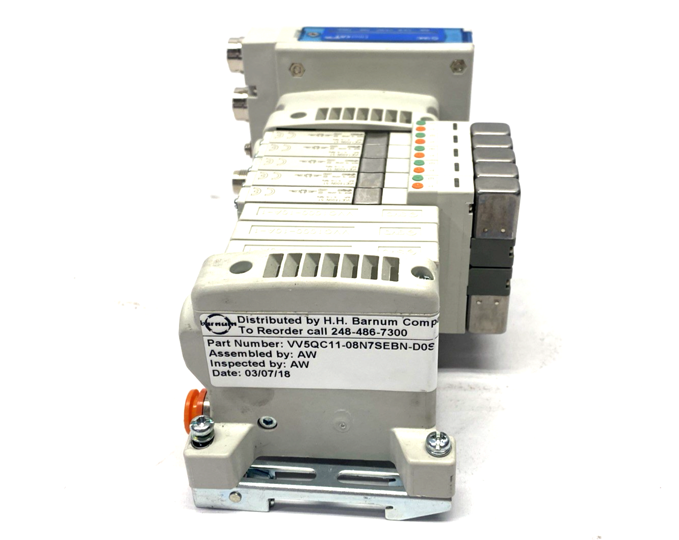 SMC VV5QC11-08N7SEBN-D0S Solenoid Valve Manifold 5-Valves, 8-Station VQC1400N-51 - Maverick Industrial Sales