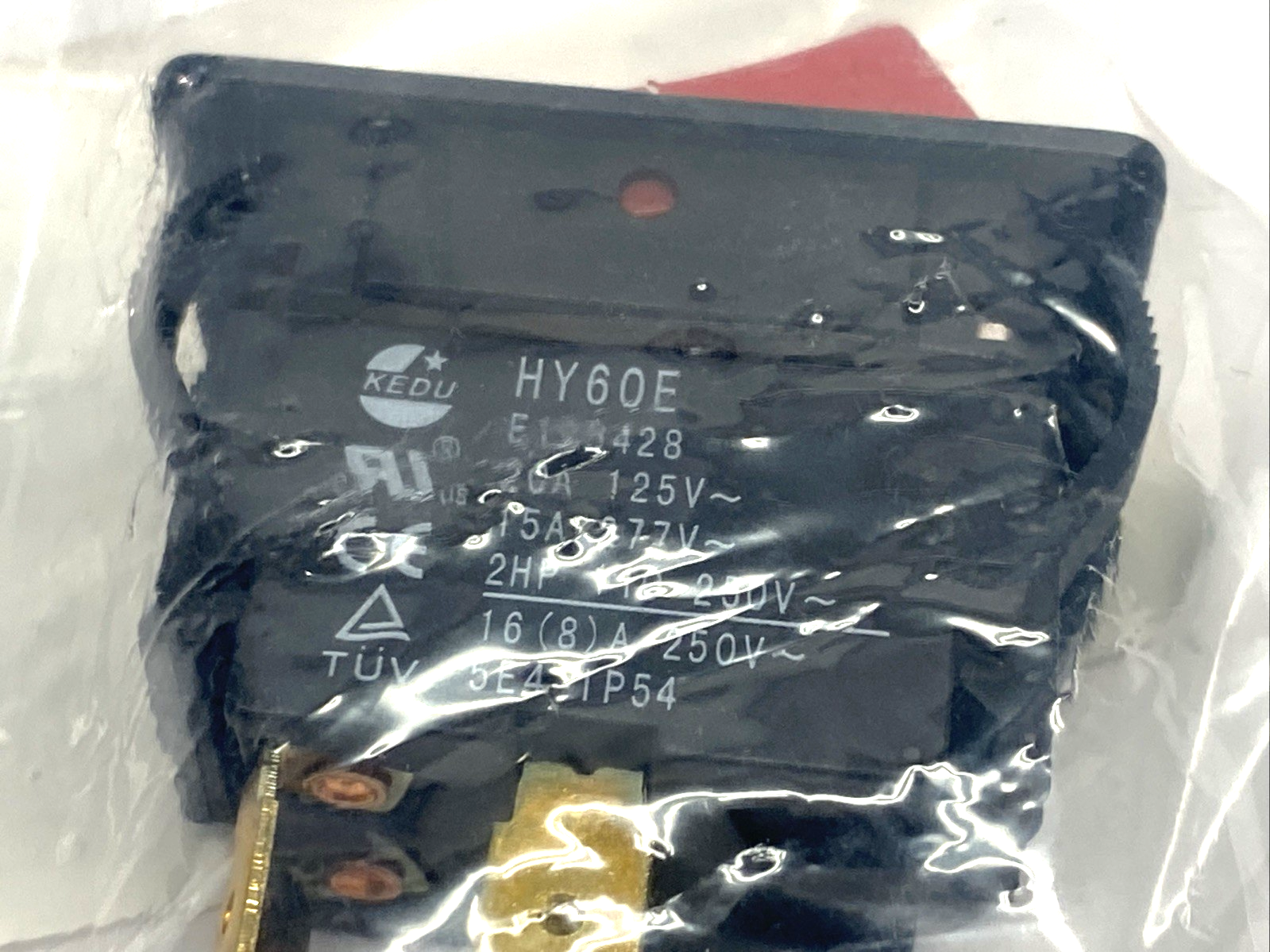 Power First Kedu 2LNE9 Rocker Switch, DPST, On/Off HY60E LOT OF 2 - Maverick Industrial Sales