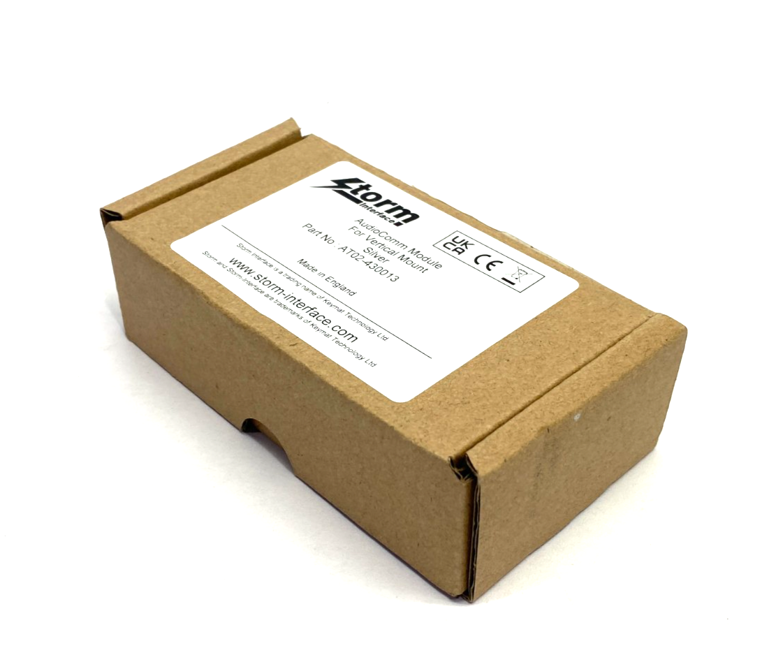 AT02-430013 | Storm Interface AudioComm Module, Silver, Vertical Mount - New – Open box - Maverick Industrial Sales