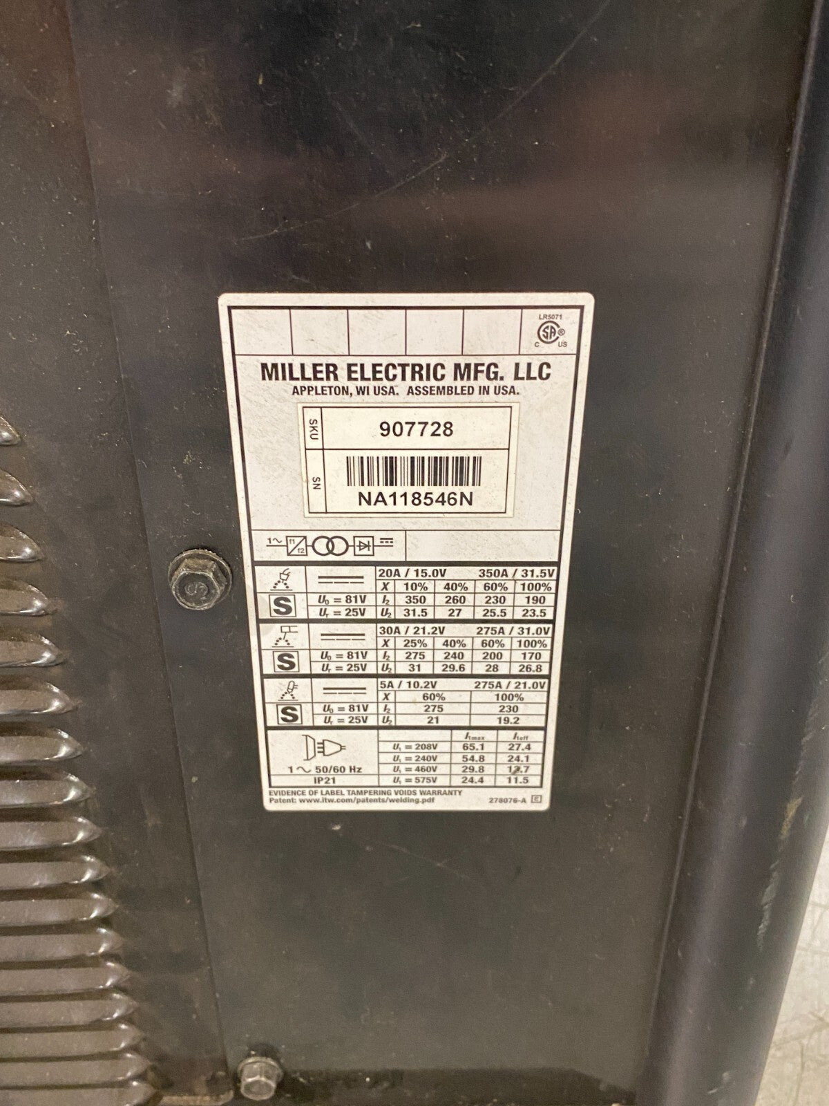 Miller Electric 907728 Multimatic 255 Pulsed Microprocess Welder, 208-575V - Maverick Industrial Sales