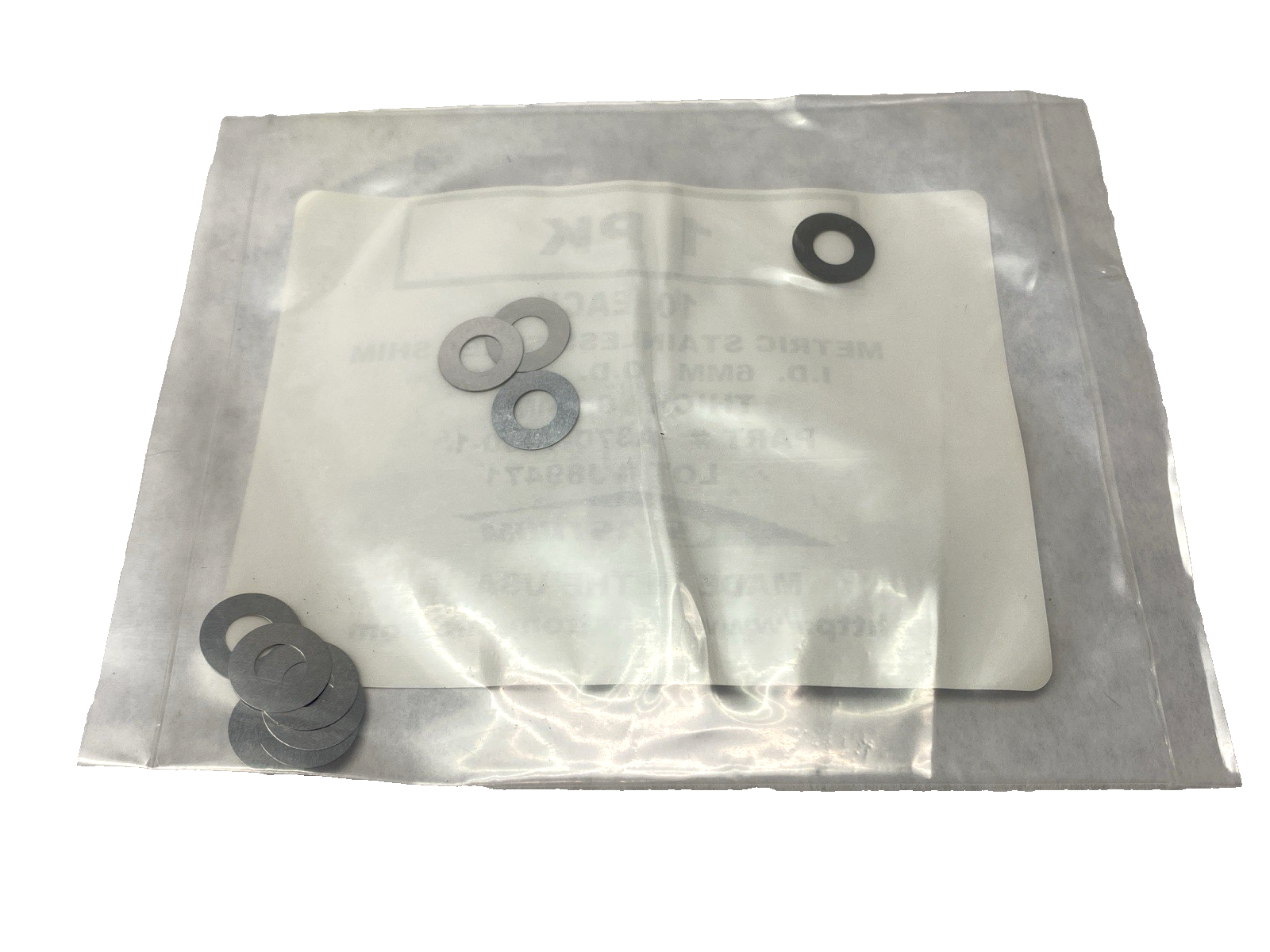 A370-1030-1 | Seastrom Stainless Steel Shim 6mm ID 12mm OD .1mm Thick PKG OF 10 - New - Maverick Industrial Sales