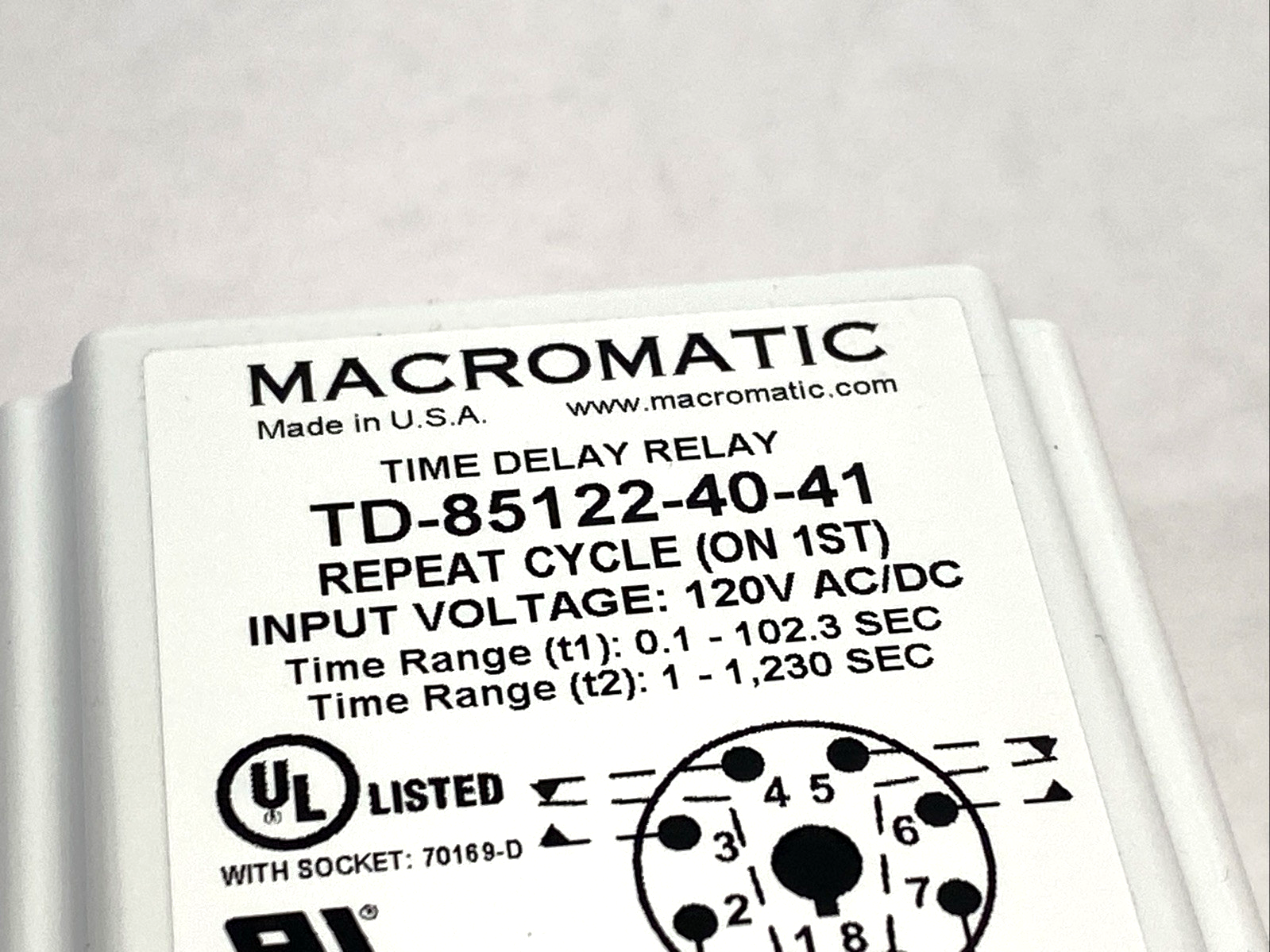 Macromatic TD-85122-40-41 Time Delay Relay - Maverick Industrial Sales