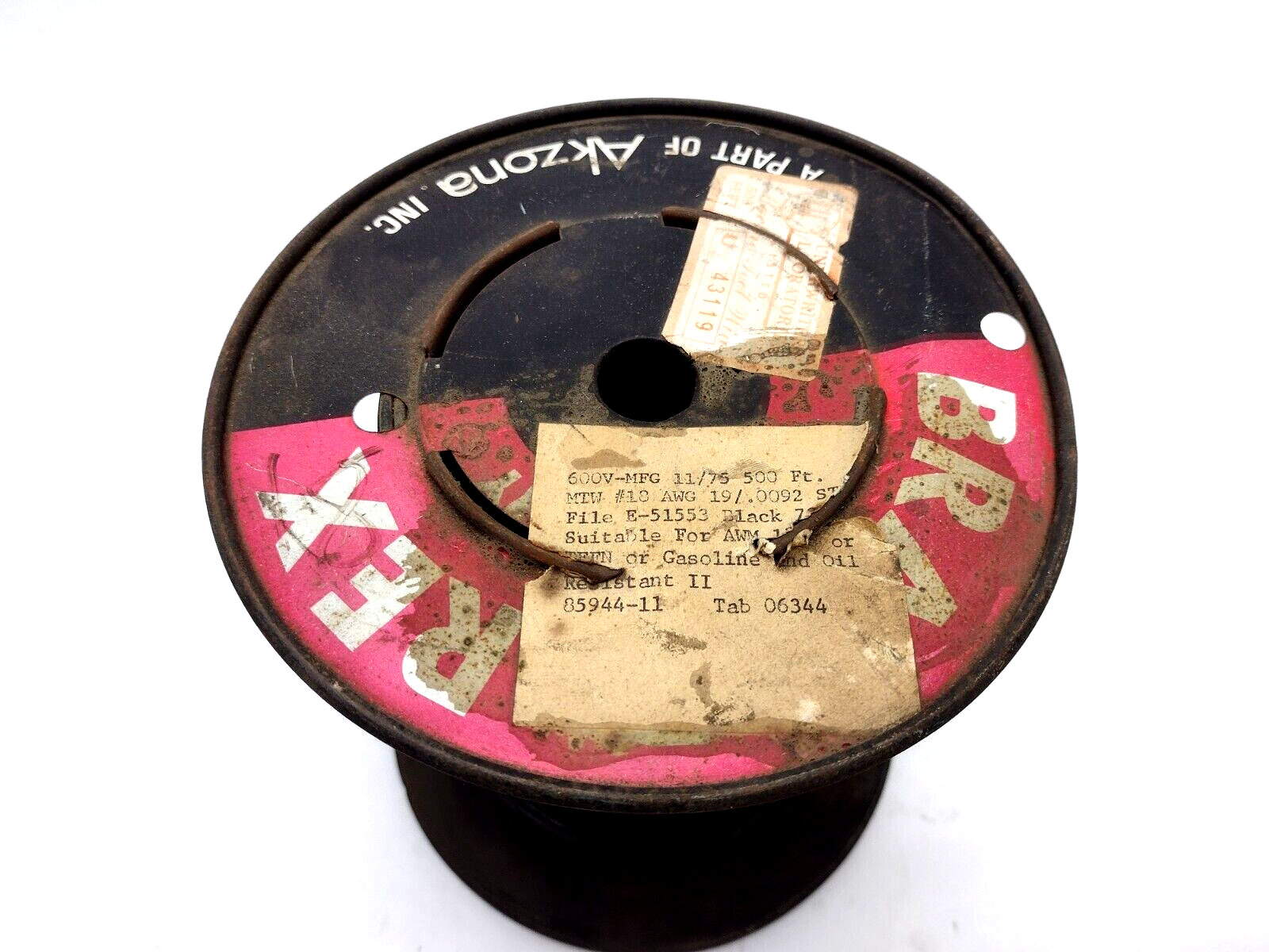 Brand-Rex 43119 600V-MFG 11/75 MTW 18 AWG Black Wire, 2.5lb Spool - Maverick Industrial Sales