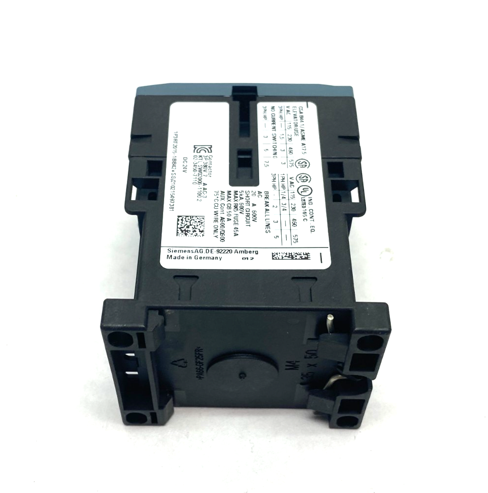 Siemens 3RT2015-1BB42 SIRIUS Power Contactor AC3:3KW 1NC DC24V - Maverick Industrial Sales