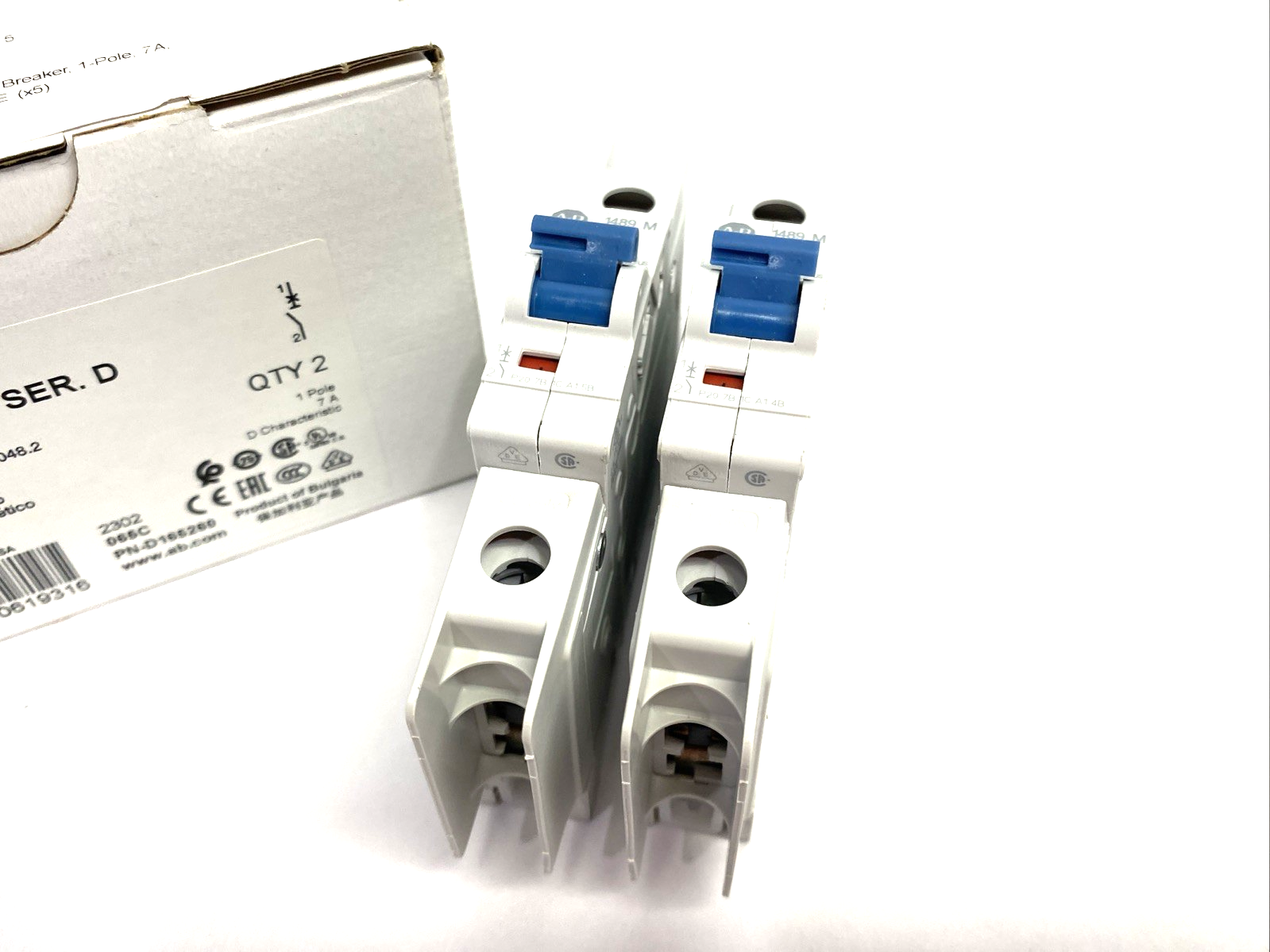 1489-M1D070 | Allen Bradley Ser. D Circuit Breaker 1-Pole 7A BOX OF 2 - New Other - Maverick Industrial Sales