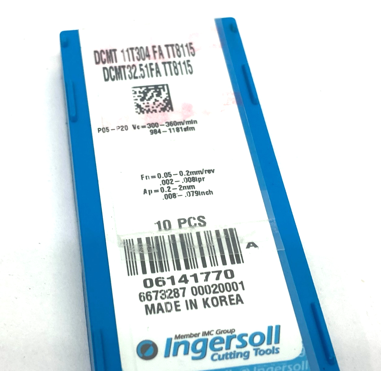 DCMT32.51FA TT8115 | Ingersoll ISOTurn Chipbreaker Inserts 06141770 PKG OF 10 - New - Maverick Industrial Sales