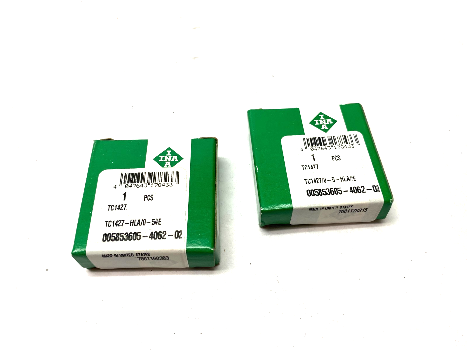 INA TC1427/0-5-HLA Thrust Roller Bearing LOT OF 2 - New - Maverick Industrial Sales