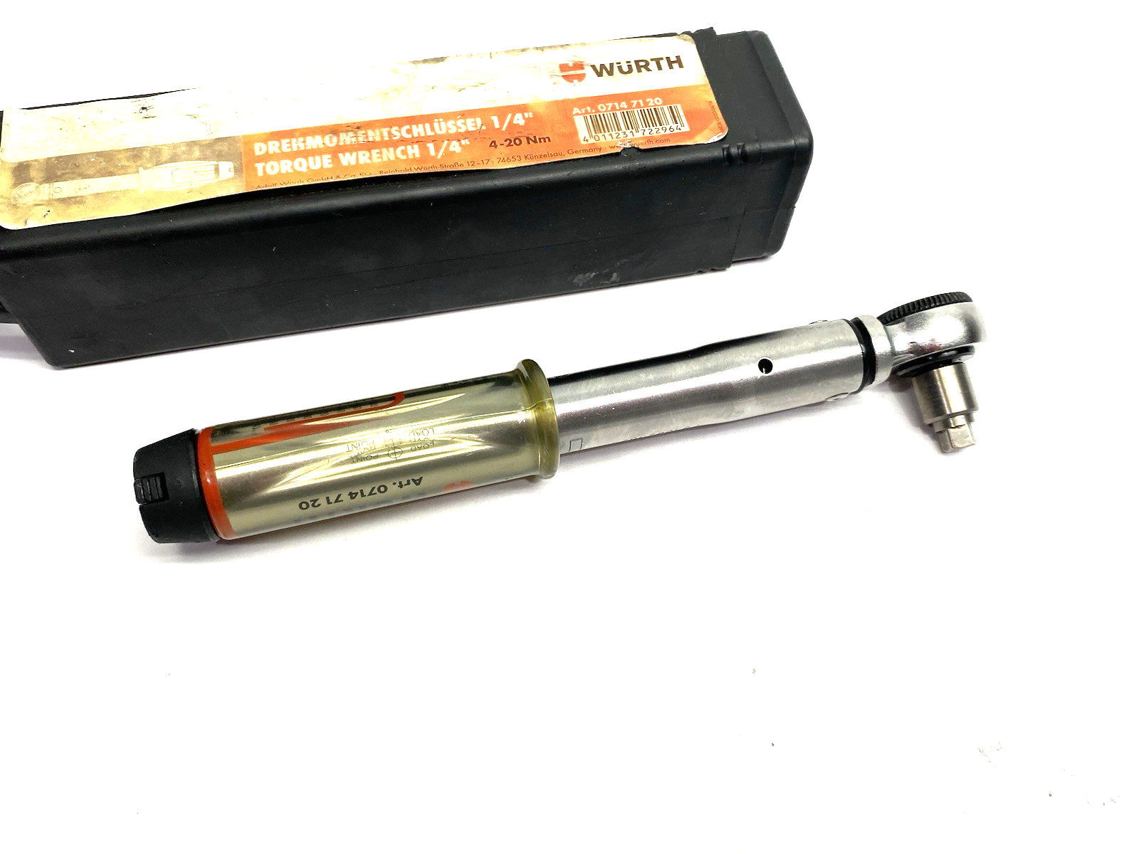 07147120 | Wurth Torque Wrench 1/4" 4-20Nm, Reversible Ratchet, 0714720020 - Used - Maverick Industrial Sales