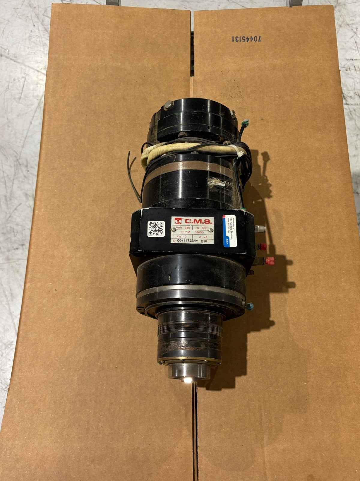 CMS High Speed Spindle Motor, 13 kW, 18000 RPM, 380V, 600 Hz - Maverick Industrial Sales