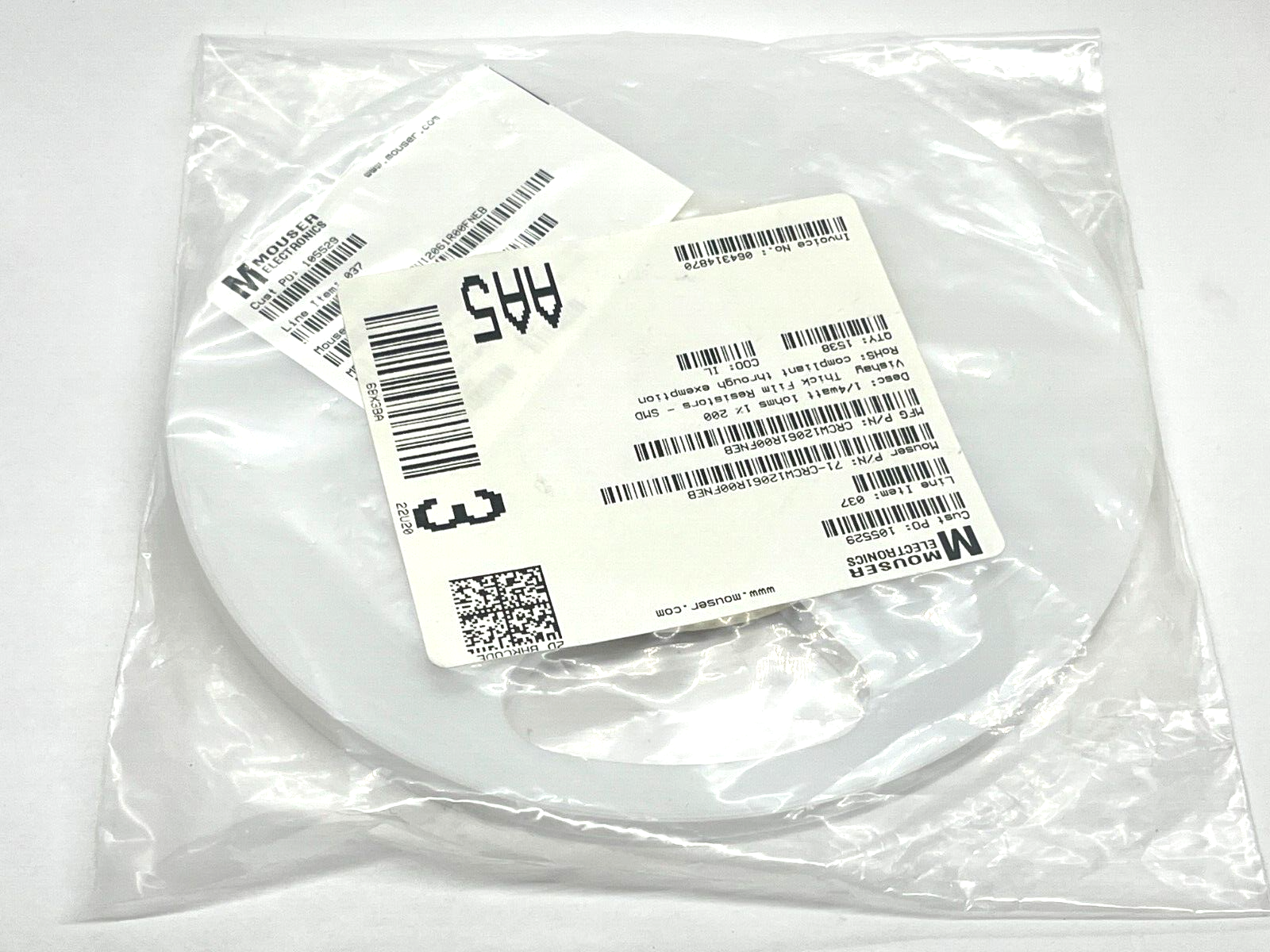 Vishay CRCW12061R00FNEB Thick Film Resistors SMD 1/4watt 1ohms 1% 200ppm 1538QTY - Maverick Industrial Sales