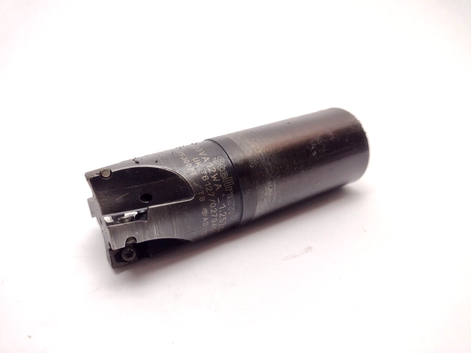 C7690VA12WA _1.25Z04R1.60 | Stellram C7690VA12WA 1.25Z04R1.60 Weldon Shank Fine Pitch Milling Cutter 027940 - Used - Maverick Industrial Sales