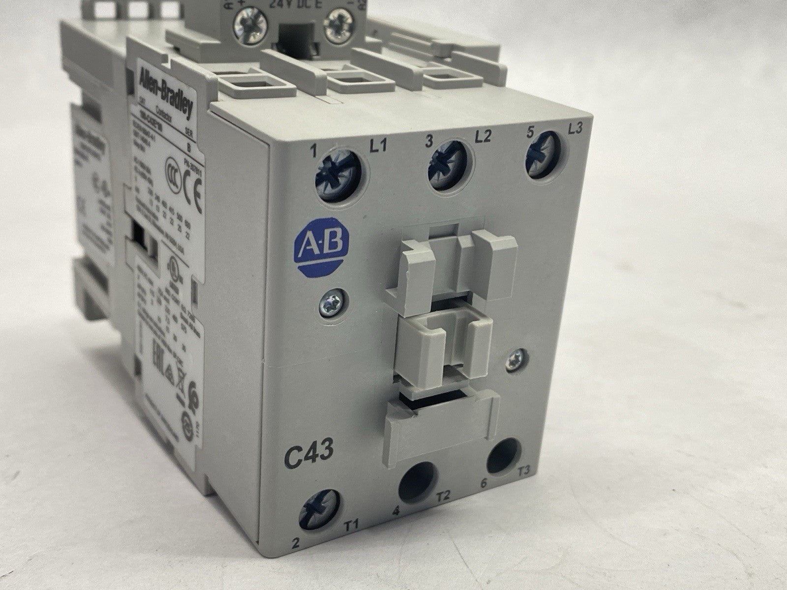 100-C43EJ10 | Allen Bradley Ser B Contactor 75A 600VAC 24VDC Coil - New – Open Box - Maverick Industrial Sales