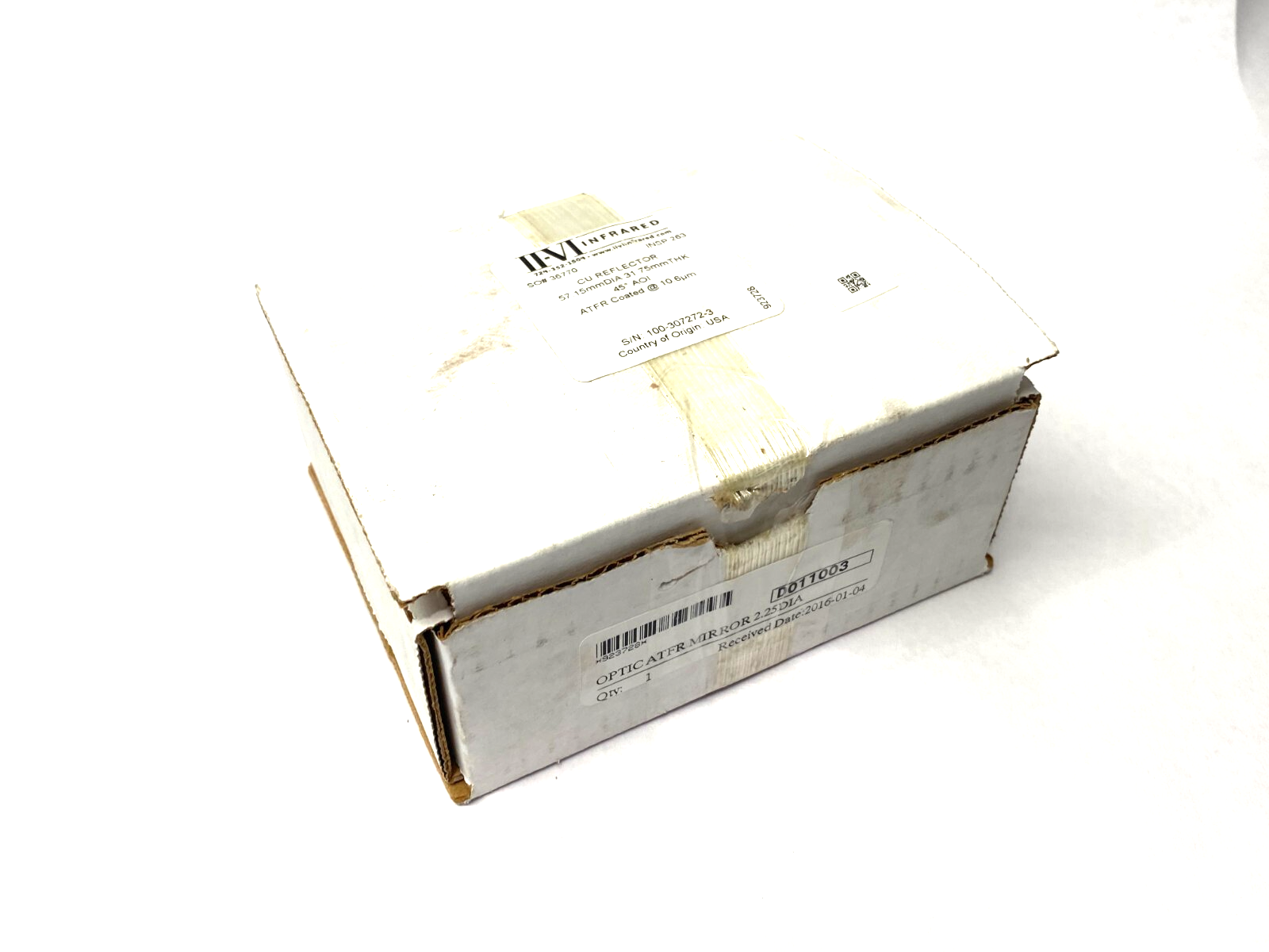 II-VI Infrared 923728 CU Reflector 57.15mm Dia. 31.75mm Thick, 45 Degree AOI - Maverick Industrial Sales
