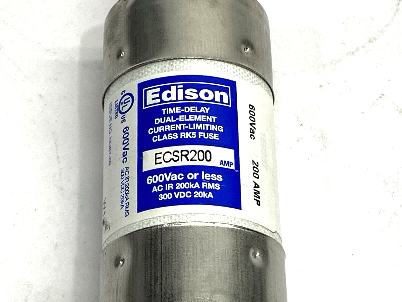 Edison ECSR200 Time-Delay Dual Element Fuse Class RK5 600VAC 200A - Maverick Industrial Sales