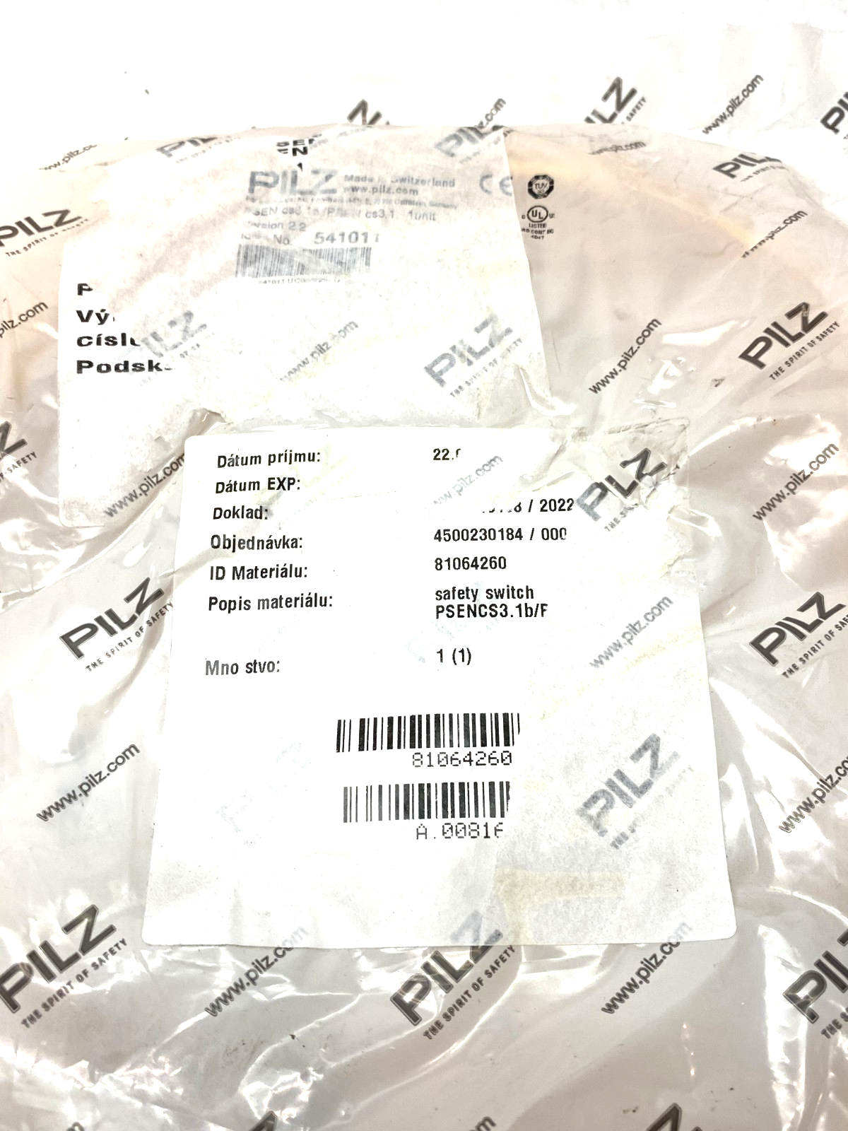 Pilz PSEN cs3.1a /PSEN cs3.1 1unit RFID Safety Switch 2-Safe SC Outputs, 541011 - Maverick Industrial Sales