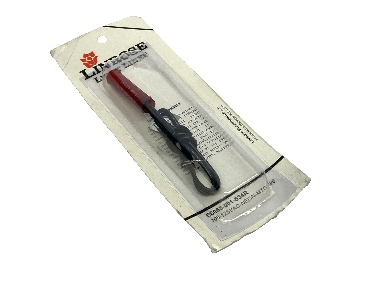 Linrose B6063-001-534R Red Indicator Neon Light 105-125VAC - Maverick Industrial Sales