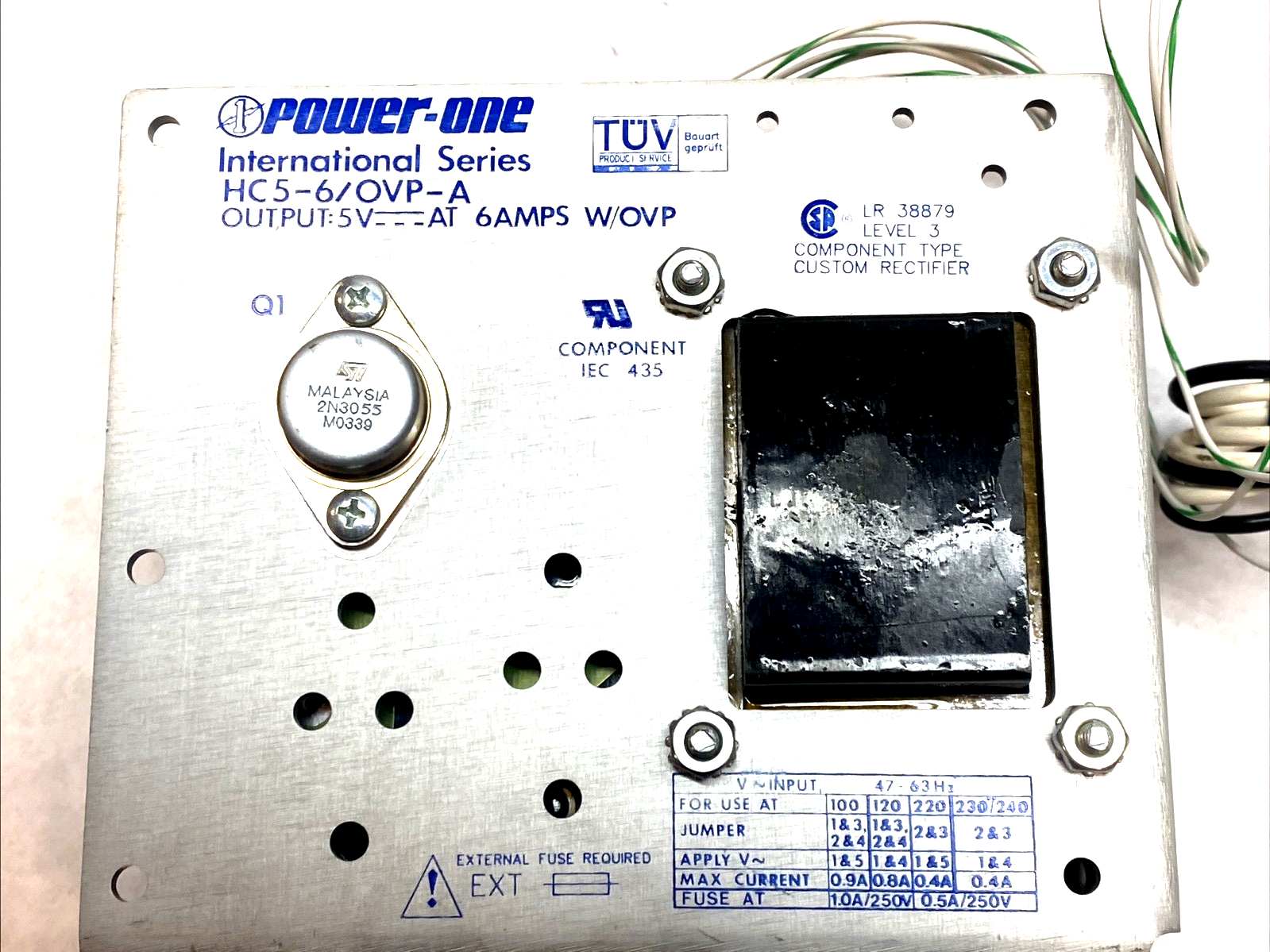 HC5‑6/OVP‑A | Power‑One 5V 6A Linear Regulated Power Supply With OVP - Used - Maverick Industrial Sales