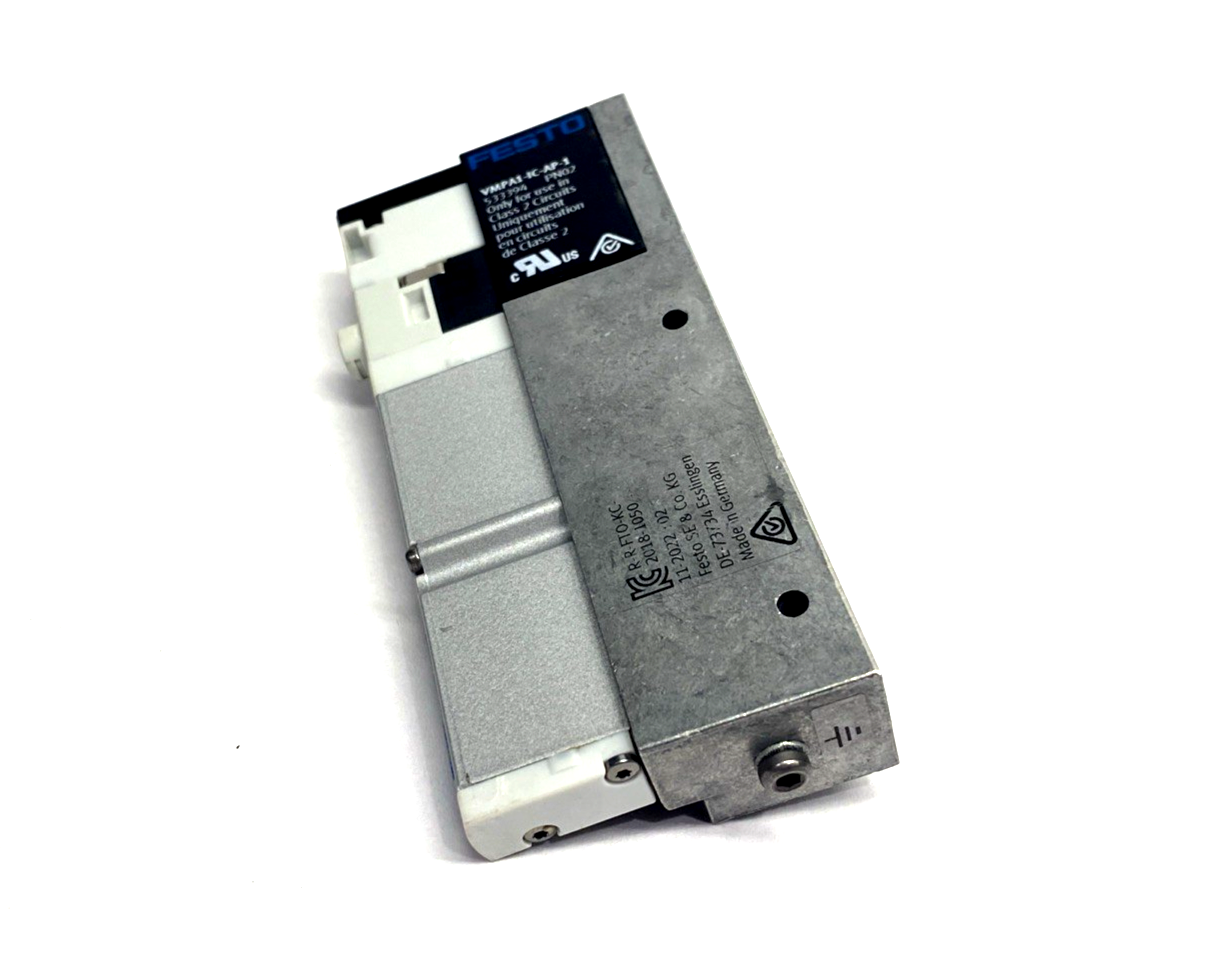 Festo VMPA1-IC-AP-1 Sub-Base 533394 & VMPA1-M1H-M-PI Solenoid Valve 533342 - Maverick Industrial Sales