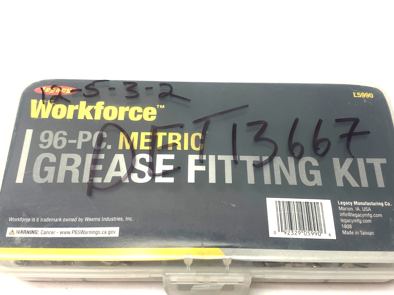 Legacy Workforce L5990 Metric Type Grease Fitting Kit 96 PCS - Maverick Industrial Sales
