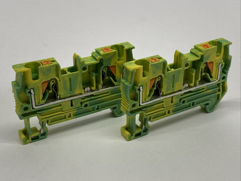 Phoenix Contact PT 4-PE Ground Terminal Block Green/Yellow 3211766 LOT OF 2 - Maverick Industrial Sales