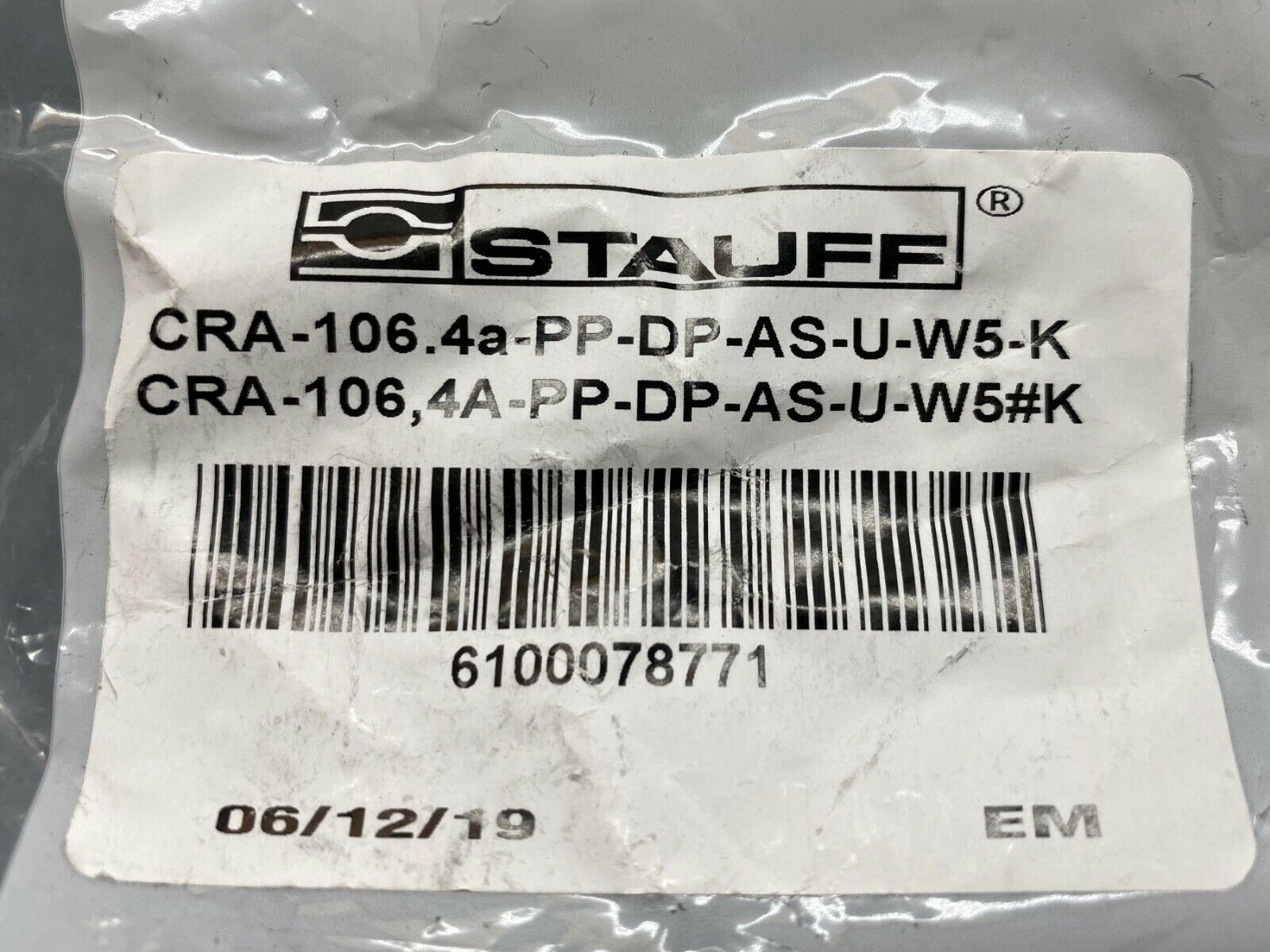Stauff CRA-106.4a-PP-DP-AS-U-W5-K Standard Series Rail Clamp Kit 6100078771 - Maverick Industrial Sales