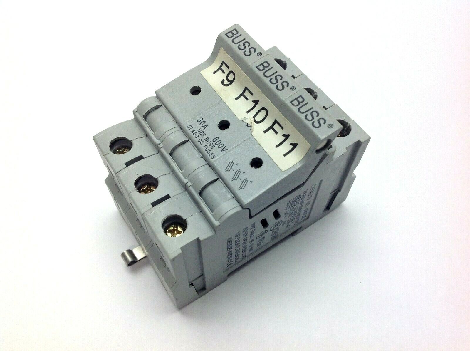 Bussmann CHCC3I Fuseholder w/ 3 LP-CC-3 Low-Peak Fuses - Maverick Industrial Sales