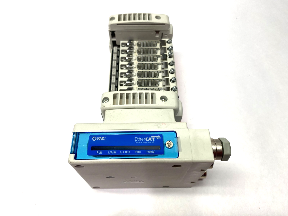 VV5QC11-08N3SDAN-D0S | SMC Pneumatic Valve Manifold Assembly 8-Stations 4/5-Port - For parts or not working - Maverick Industrial Sales